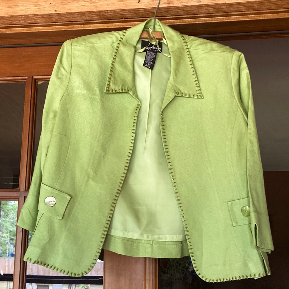 Beautiful green beaded blazer